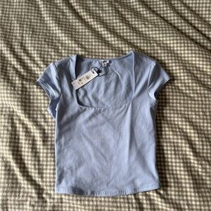 Garage Sky Blue Casual Top
